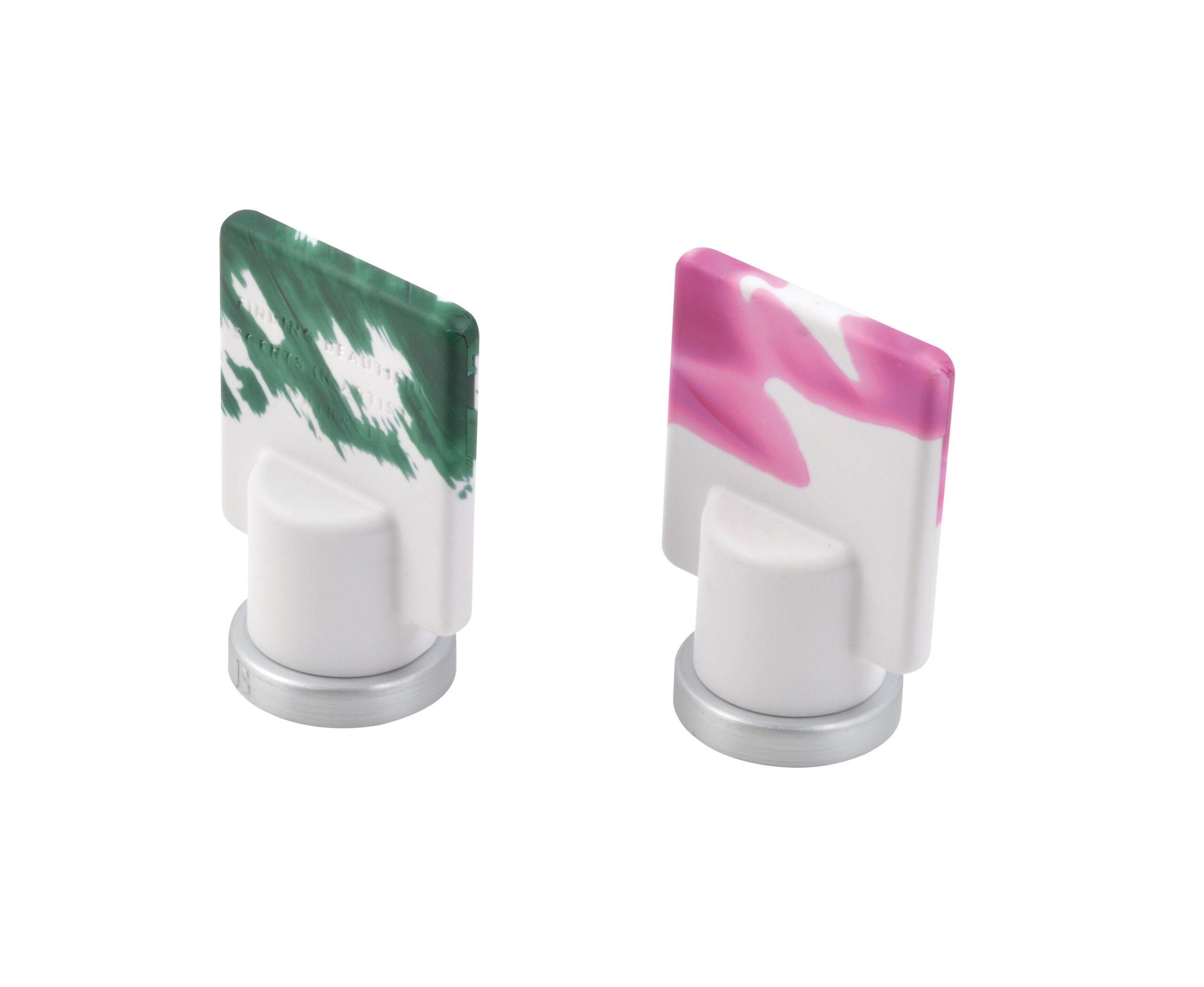 Cosmetic Container Set - Green and Pink