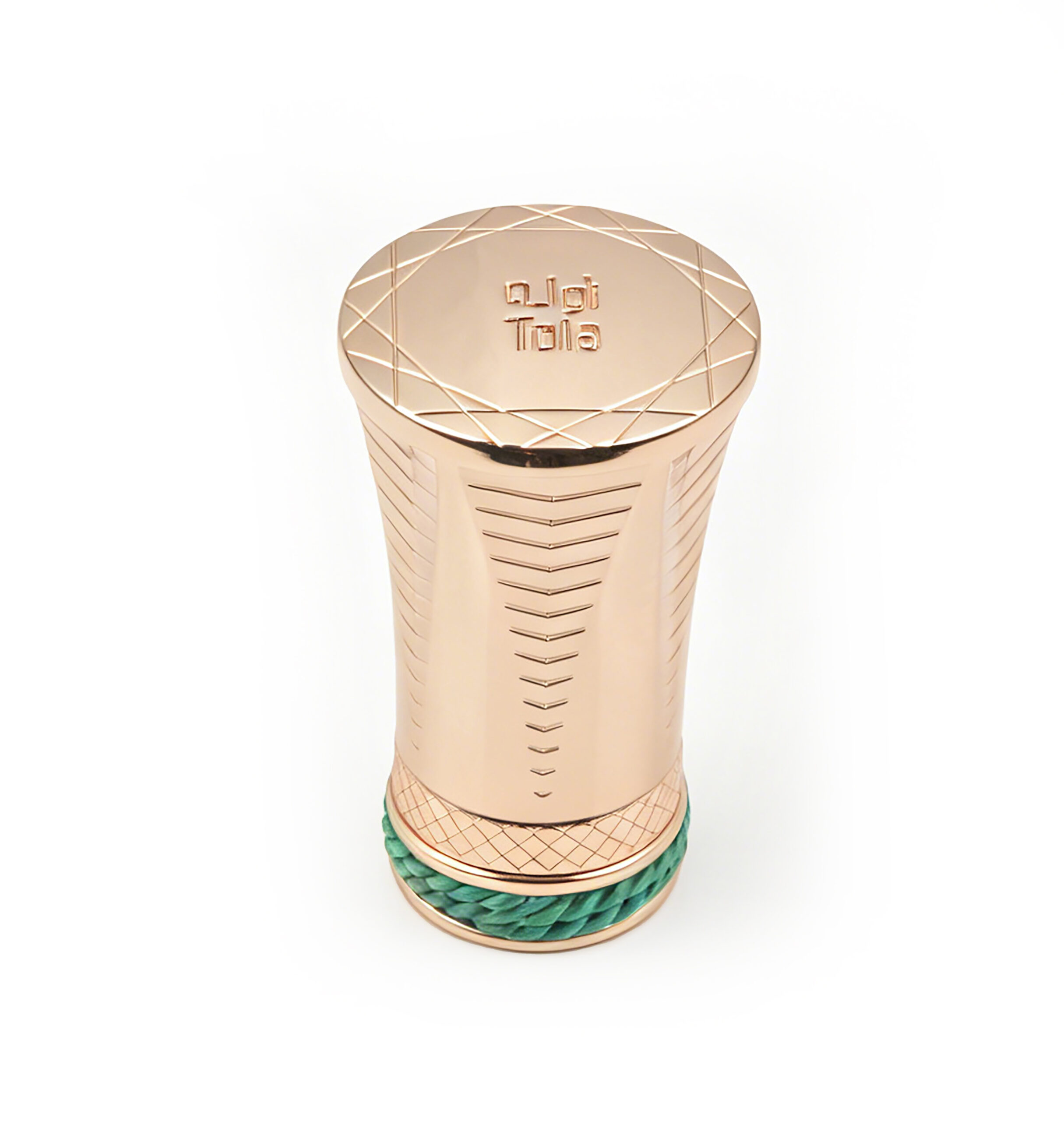 Engraved Cylinder Perfume Cap - Rose Gold - Image 2